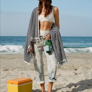 ANTHRO RAILROAD UTILITY PATCHWORK JEANS (28)